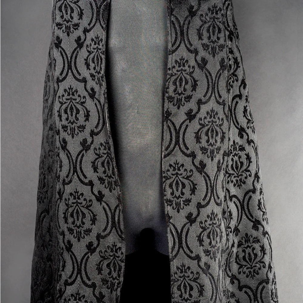 Dracula Clothing - Black Brocade Male Cape - XL